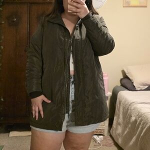 Torrid Size 1X Olive Green Winter Coat